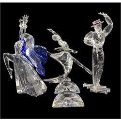Three Swarovski crystal SCS Annual Edition 'Magic Of Dance' figures comprising Isadora - 2002, Antonio - 2003 and Anna - 2004, two with plaques, all boxed