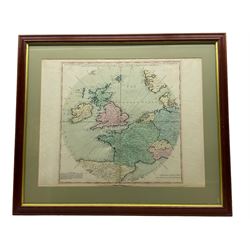 Robert Laurie (British c1755-1836) and James Whittle (British 1757-1818): 'An Accurate Map of Great Britain, France & Ireland, with Part of Spain, Germany, Denmark', engraved map with hand colouring pub.1794, 52cm x 52cm