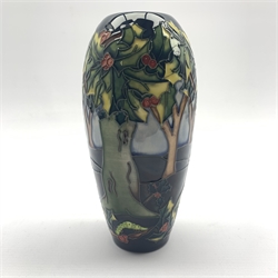  Moorcroft Holly Hatch pattern vase designed by Rachel Bishop, H19.5cm  