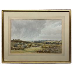 Richard Smith (British 19th century): Panoramic Rural Landscape, watercolour signed and dated 1888, 33cm x 49cm
