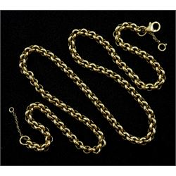 9ct gold Rolo link chain necklace, hallmarked