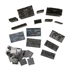 Group of railway ticket printing plates