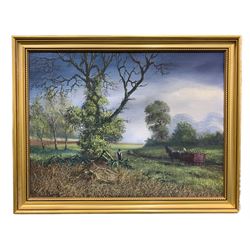Royce Harmer (British 20th century): Tree Felling, oil on canvas signed 45cm x 60cm 

spoke 18/05 - can dispose