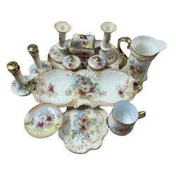 Royal Devon blush ivory dressing table set, other similar pieces (some pieces matched and unmarked)