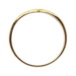 9ct gold wishbone ring, hallmarked