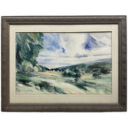 Harold Wharfe (British ?-2014): 'Buckden - Wharfedale', watercolour signed titled and dated '87, 37cm x 58cm 