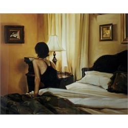 Carrie Graber (American 1975-): Morning Light, Female getting out of bed, signed limited edition print (57/100) 60cm x 75cm