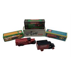ERTL Texaco diecast vehicles to include 'Doodle Bug', 'Horse & Tanker', 'Dodge Airflow', '1925 Kenworth Stake Truck' (all boxed) and two others unboxed (6)