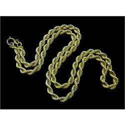 9ct gold rope twist necklace, hallmarked 