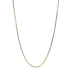 9ct gold snake link necklace, hallmarked