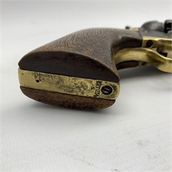 Colt .36 Navy revolver, serial number 134434 with octagonal barrel inscribed 'Address Col Saml Colt New-York US America, the butt strap numbered 12724 L33cm overall