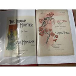 An album of early 20th century sheet music covers to include Bubbles by Leon Navarro, Mello Cello by Neil Moret, The Phantom Melody by Albert W Ketelbet, First of the Season Galop, The Teddy Bears Picnic by John W. Bratton, The Toy Drum Major, The Drummer Boy and many others (approx 38). Provenance: From the Estate of a Local private collector 