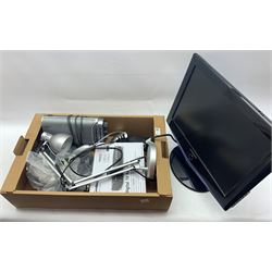 Samsung TV and accessories, desk lamp, radio and other electricals 