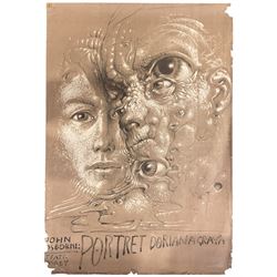 Franciszek Starowieyski (Polish 1930-2009): John Osborne's 'Portret Doriana Gray'a' (Portrait of Dorian Gray) and 'Gieraltowski Krzysztof - Portraits', original lithographic film and museum exhibition posters pub. 1979 & 1983, respectively 96cm x 67cm (2)