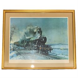 After Terrence Cuneo (British 1907-1996): 'The Flying Scotsman' LNER Train, limited edition colour print signed in pencil and numbered 280/850, 57cm x 76cm