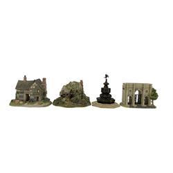 Four boxed Lilliput Lane models comprising 'Junk and Disorderly', 'Forget-Me-Not', Britains Heritage 'Marble Arch' and 'Eros', all boxed with deeds (4)