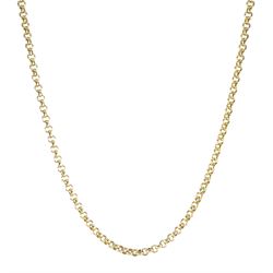 9ct gold rolo link chain necklace, hallmarked