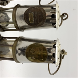  Three Eccles Protector lamp & Lighting Co. Miners lamps including Type GR.6 and a decorative brass example (4)  