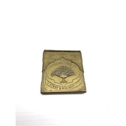 Victorian brass needle case 'The Louise' by W Avery & Son Redditch 5cm x 4cm