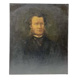 English School (19th century): Portrait of 'James Pyper', oil on board signed indistinctly 76cm x 63cm (unframed)