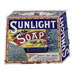 Sunlight Soap enamel advertising sign, 25cm x 22cm