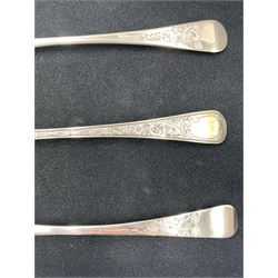 George III silver 'berry spoon' with gilded bowl London 1797 Maker Richard Crossley, another London 1816 Maker William Bateman and another London 1788 6oz (3)