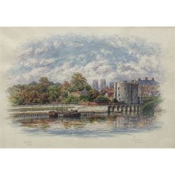 George Fall (British 1848-1925): 'Water Tower - Minster York', watercolour signed and titled 19cm x 28cm