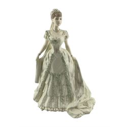 Four Coalport figures comprising 'Queen Mary' limited edition no. 1,561/7500, 'Millennium Debut' limited edition no. 3,148/7500, ‘With this Ring’ limited edition no. 1633/12500 and ‘The Rose Ball’ limited edition no. 4372/7500 (4)
