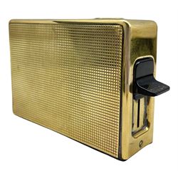 Reinhold Weiss for Braun, TFG 1 permanent table lighter in gold plated engine turned case, no. 102681 L10.5cm 