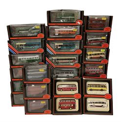 Twenty-nine Exclusive First Editions 1:76 scale diecast buses and coaches, including two box sets, boxed (29)