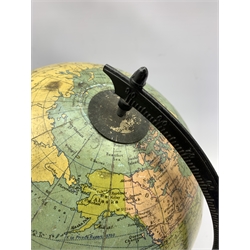 Philips' Challenge 10 inch terrestrial globe on metal stand