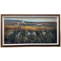 Ronald Pawson (British c.1917-1977): Marshland Landscape, oil on board signed 45cm x 90cm
