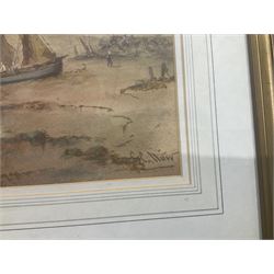 George D Callow (British act.1858-1873): 'Sunderland from Whitburn', watercolour signed and titled 25cm x 47cm
