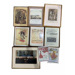 Collection of reproduction sheet music and one Victorian cpover and musical York interest picture (9)