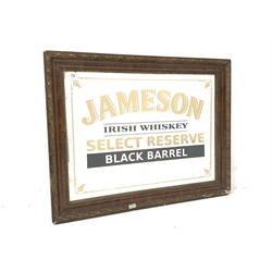 Reproduction Jameson Irish Whiskey advertising Mirror in gilt frame, 47cm x 64cm