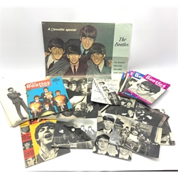  Beatles Memorabilia to include 19 copies of the Beatles Monthly Book from 1964 - 1966, The Beatles Book 1966 Christmas Extra, Reveille Posters, promotional photos, post cards and other ephemera    
