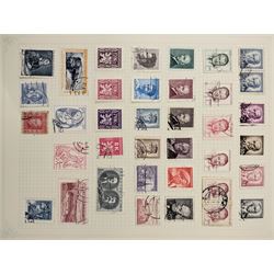 Great British and World stamps, including Queen Victoria penny red, half penny 'bantam', Queen Elizabeth II issues etc, Ascension, Australia, Argentina, Cyprus, Egypt, India, Jamaica etc, housed in one album