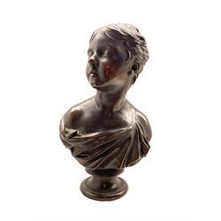 Bronzed bust by William Behnes (1795-1864) of London H54cm - possibly young Queen Victoria -In 1837 Behnes was appointed 'Sculptor in Ordinary' to Queen Victoria
