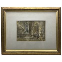 Sir Wyke Bayliss (British 1835-1906): 'Bayeux Cathedral', watercolour signed and titled 22cm x 31cm