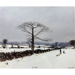 After Peter Brook (British 1927-2009): 'Penning Valley' limited edition signed print of a winter landscape 22/200, together with set two more Peter Brook prints, max 42cm x 51cm (3)