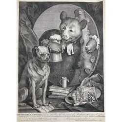 William Hogarth (British 1697-1764): ','The Bruiser, C. Churchill (once the Revd:!) in the Character of a Modern Hercules, Regaling himself after having Kill'd the Monster Caricatura that so Sorely Gall'd his Virtuous friend, the Heaven born Wilkes/ ' But he had a Club this Dragon to Drub,/Or he had ne'er don't I warrant ye: -', engraving pub. 1763, 38cm x 287cm (unframed)