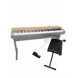 Yamaha P1-40 electric piano, together with a folding music stool 