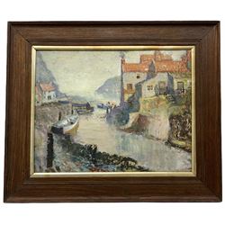 English School (early 19th century): Staithes, oil on board unsigned 37cm x 47cm