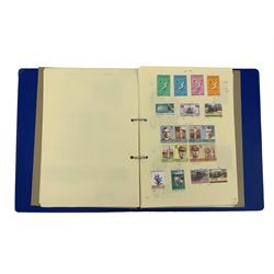 World stamps including San Marino, Antigua, Australia, Iceland, Sudan, Poland, Grenada, France, Ghana etc, housed in ring binder folders, in one box