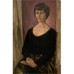 Mick Arnup (British 1923-2008): Portrait of a Seated Lady, oil on canvas unsigned 91cm x 60cm (unframed) 
Provenance: By direct descent from the Arnup family