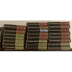 Quantity of assorted books including Encyclopaedia Britannica, Cescinsky and Gribble 'Early English Furniture', and other reference works on top shelf