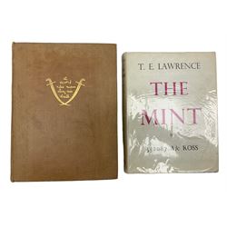 T E Lawrence  - Seven Pillars of Wisdom 3rd imp 1935, and T.E. Lawrence - The Mint 1st edition 1955 published by Jonathan Cape, d/w (2)