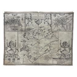 John Speed (British 1552-1629): 'Rutlandshire with Oukham and Standford', 17th century engraved map pub. 'The Theatre of the Empire of Great Britaine c1611, 40cm x 52cm (unframed)