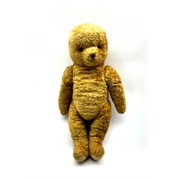Vintage plush covered teddy bear with growler H57cm