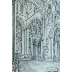  Jim Gott (British 1897-1980): 'In the North Transept Ripon Cathedral', pencil signed, titled and dated '39, 77cm x 52cm  Notes: Gott was a popular local character in Ripon who specialised in intricately detailed drawings. He spent most of his life working as a postman, except for a brief spell in the army. He had no formal art training and was self-taught his son Kelvin later studied at The Slade School of Fine Art in London. Gott also had other talents, playing the piano, writing poetry and penning the local pantomime as the dame.  